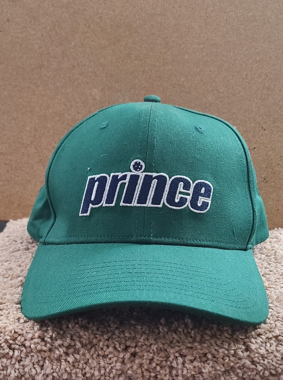 Prince Pickleball Hat Cap Adjustable Strap Back Hook Loop Adult Green Spellout